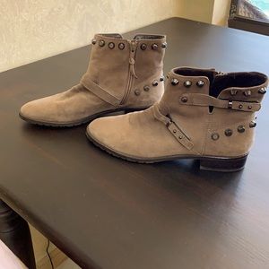 Stuart Weitzman beige studded bootie - barely worn!